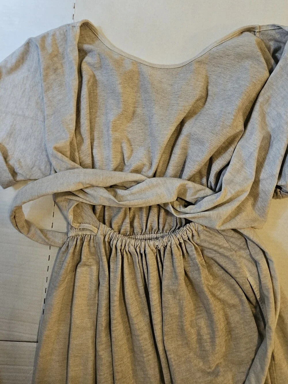 NWT Free People Beach Sorrento Midi/Maxi Dress Neutral Stone Minimalist XS-S